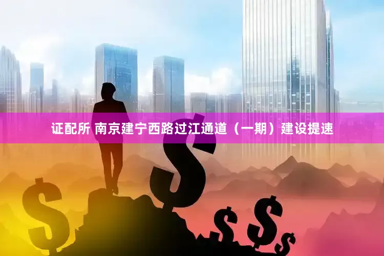 证配所 南京建宁西路过江通道（一期）建设提速