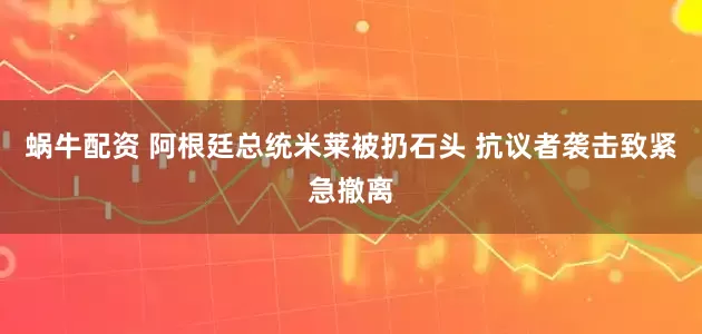 蜗牛配资 阿根廷总统米莱被扔石头 抗议者袭击致紧急撤离